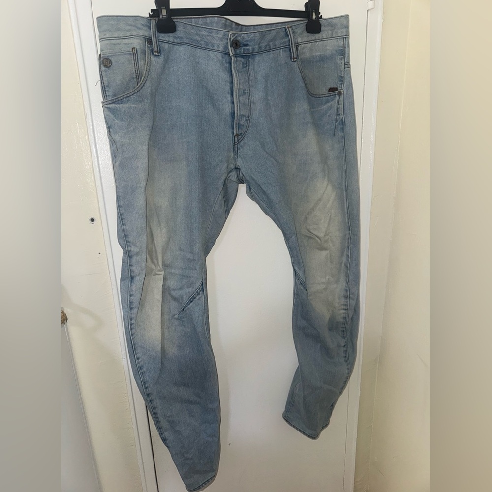 G-Star Men's Faded Blue Relaxed Jeans